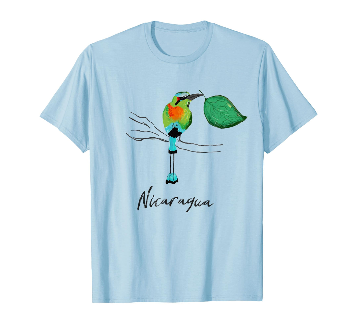 Nicaragua Guardabarranco Colorful national bird shirt T-Shirt
