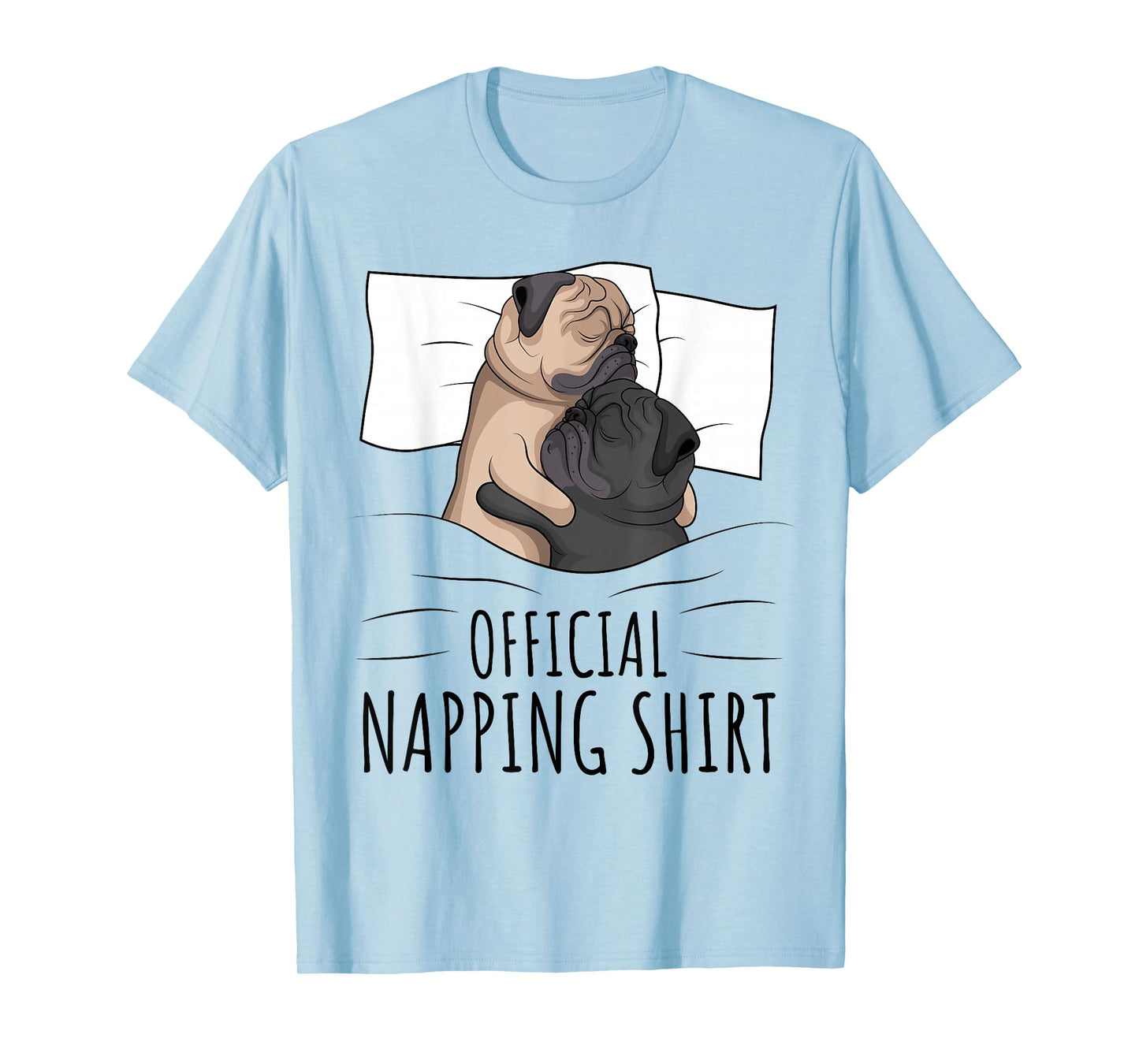 Sleeping Pug Lover Dog Official Napping T-Shirt