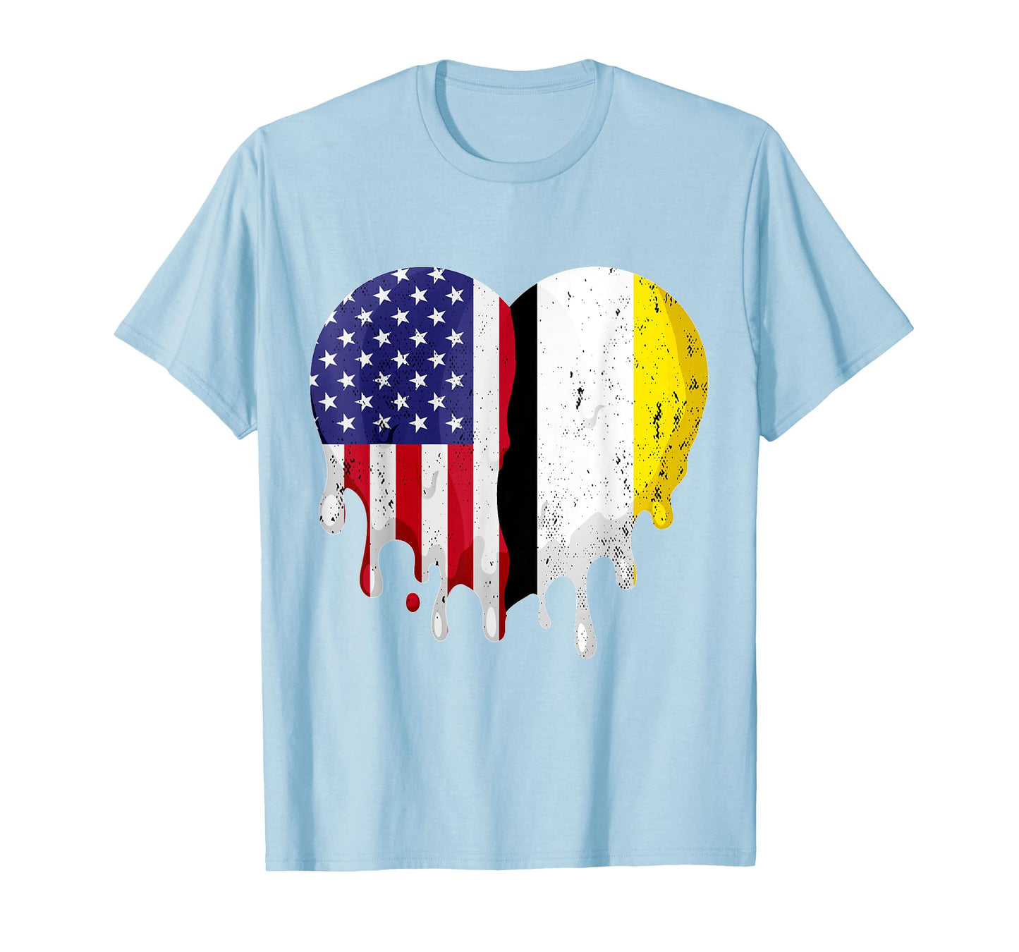 Garifuna American Patriot Grown Country Melting Heart T-Shirt