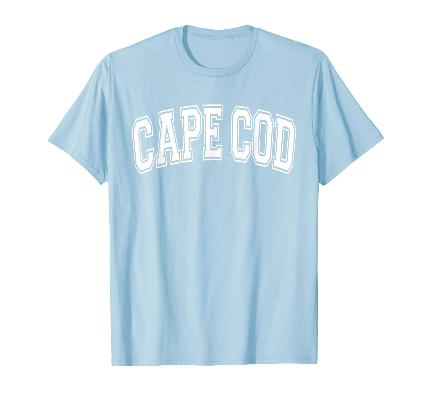 Cape Cod Arched Style Text Pink with White Print T-Shirt