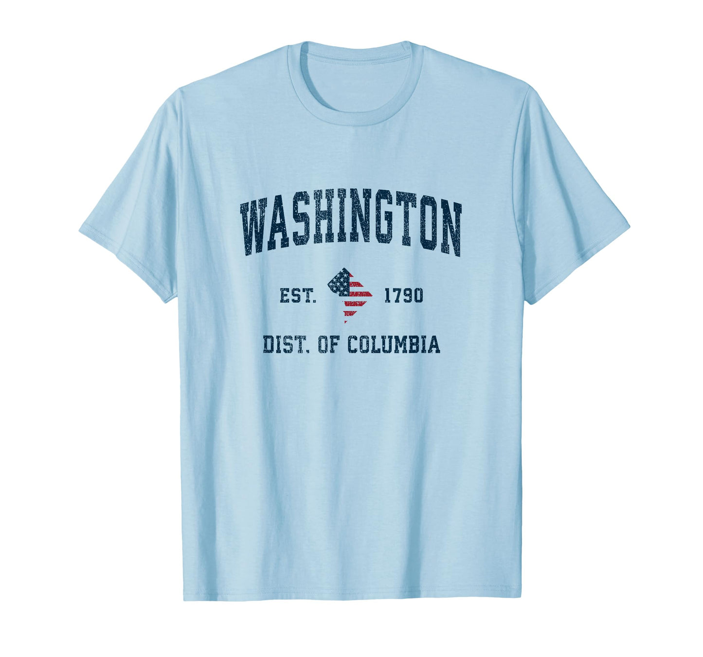 Washington DC Vintage American Flag USA Sports Design T-Shirt
