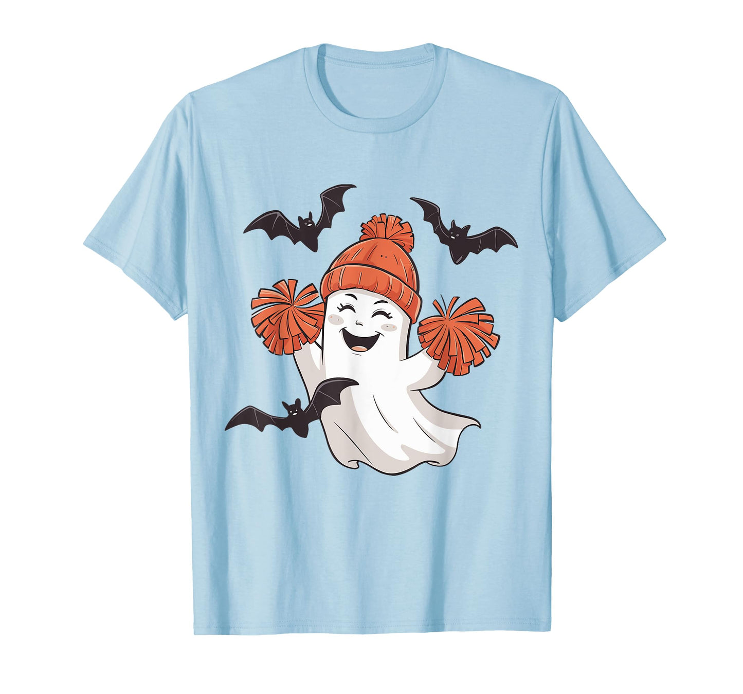 Funny Cheer Ghost Cheerleading Spooky Cheerleader Halloween T-Shirt
