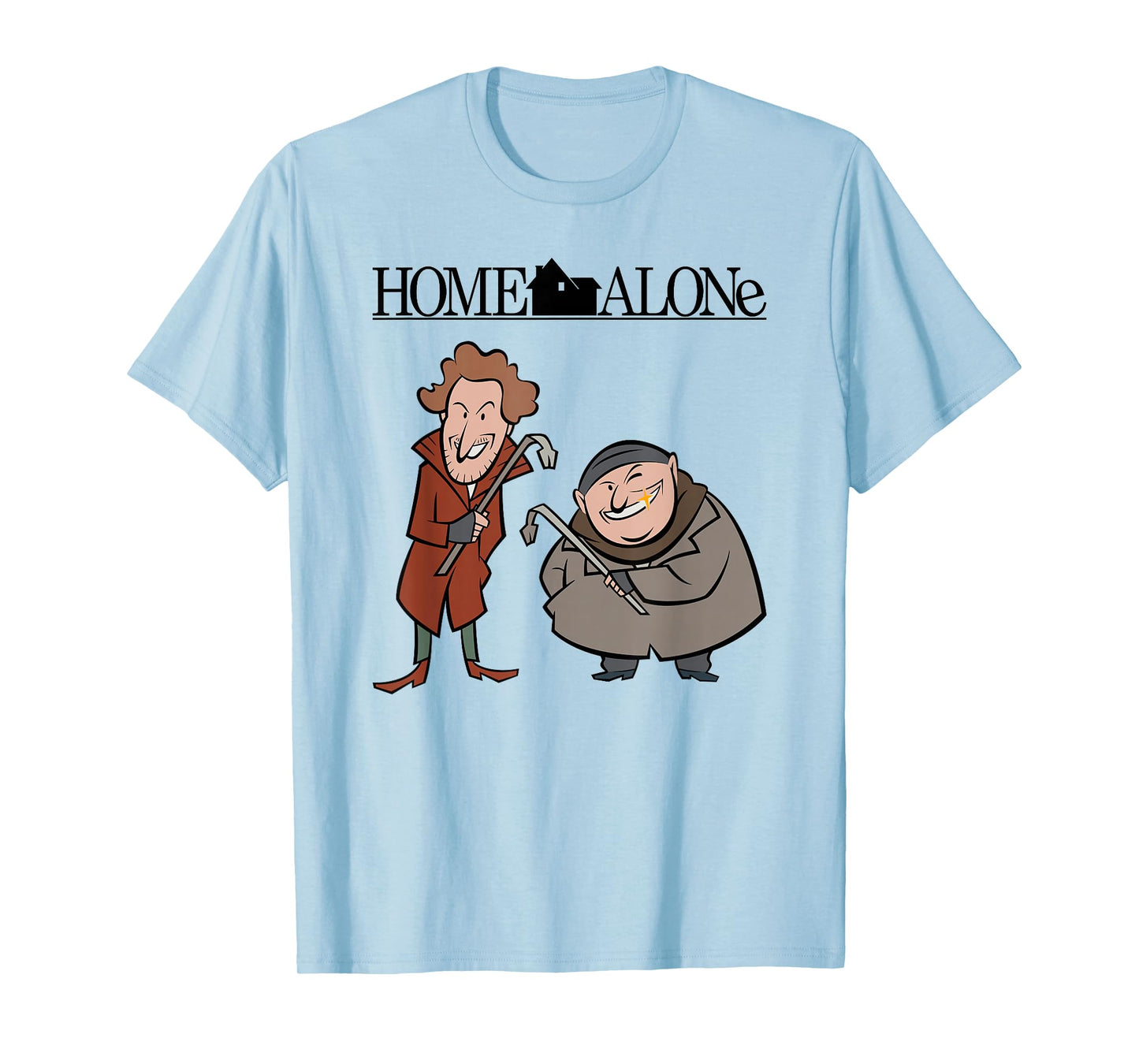 Home Alone Christmas Funny Cartoon Style Bandits T-Shirt
