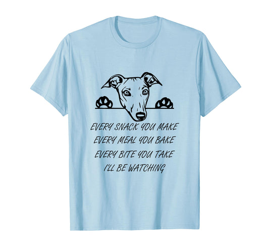 Every Snack You Bake Cute Italian Greyhound Whippet T-Shirt