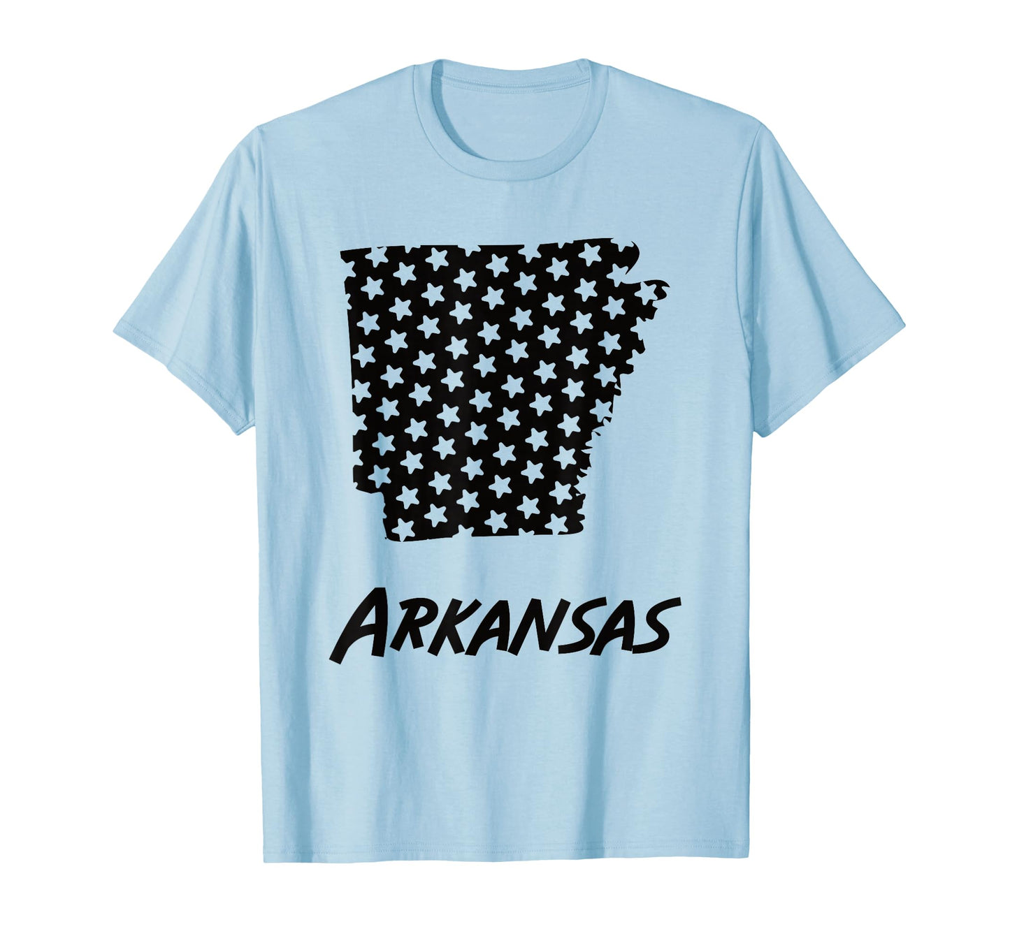 Arkansas USA State Outline Stars Vintage Retro Design T-Shirt