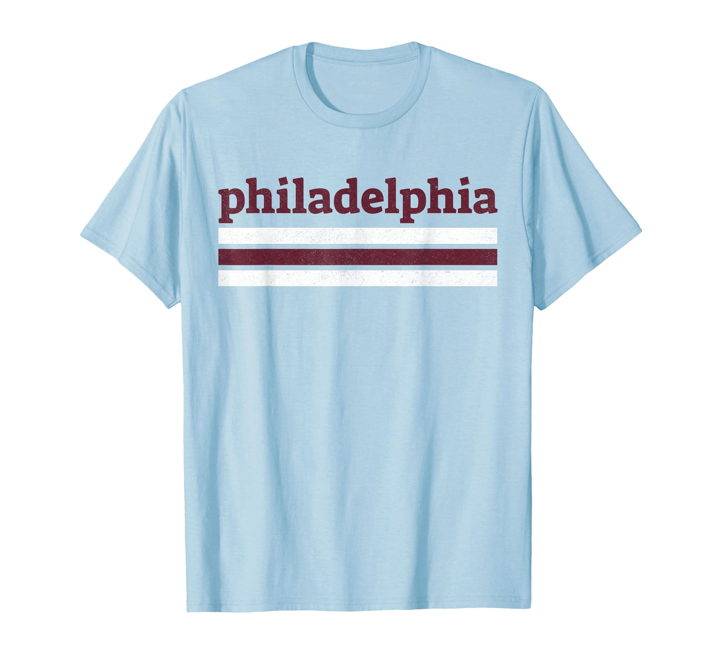 Philadelphia Three 3 Stripes Tee Vintage Weathered Retro T-Shirt