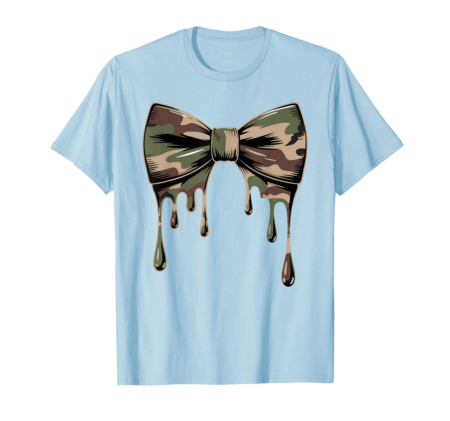 Camouflage Old Camo Bow Cute Country Hunting Women Girl T-Shirt