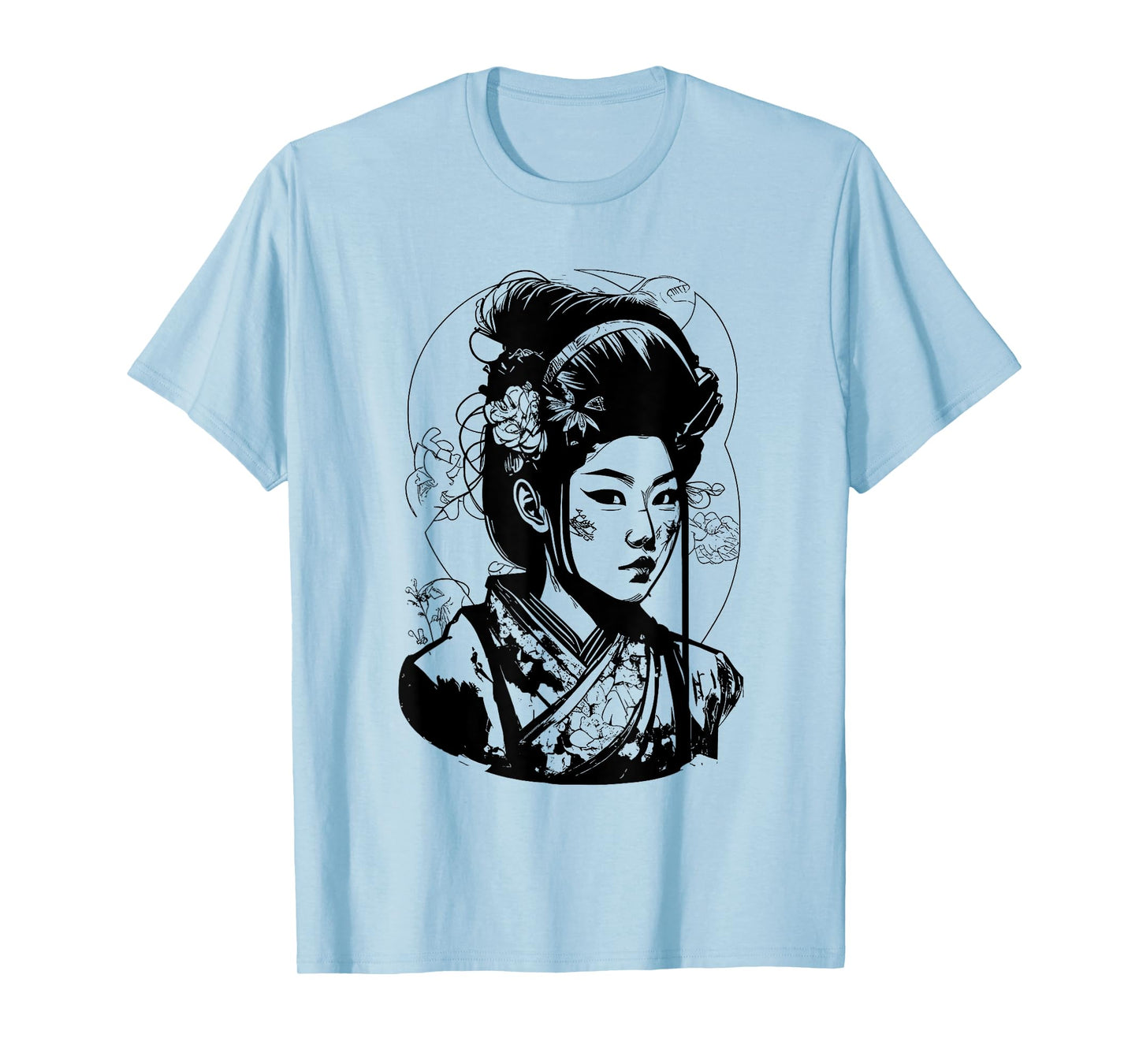 Comic Drawing of a Japanese Manga Geisha T-Shirt