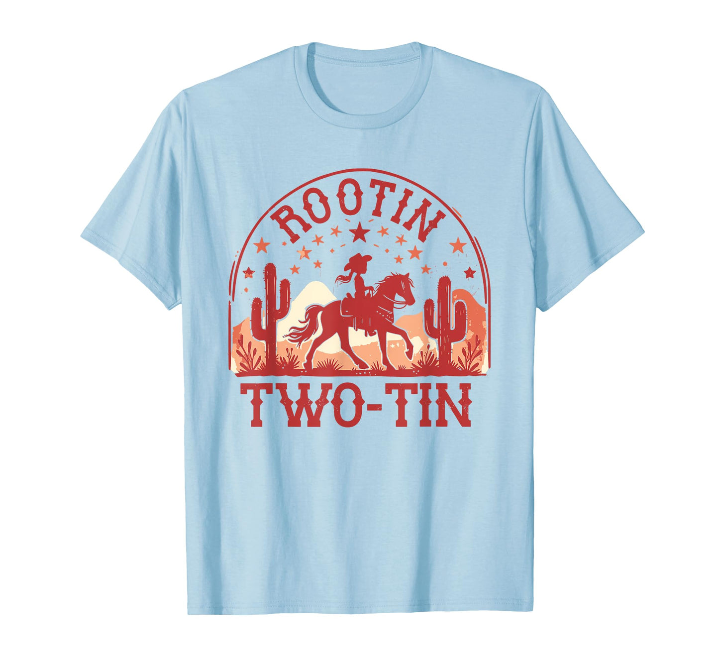 Rootin Two-tin 2nd Birthday Girl 2 Year Old Western Cowgirl T-Shirt
