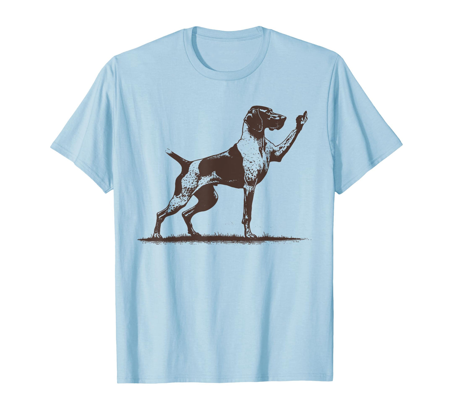 Rude Pointer Dog German Shorthair Dog Midle Finger Hand T-Shirt