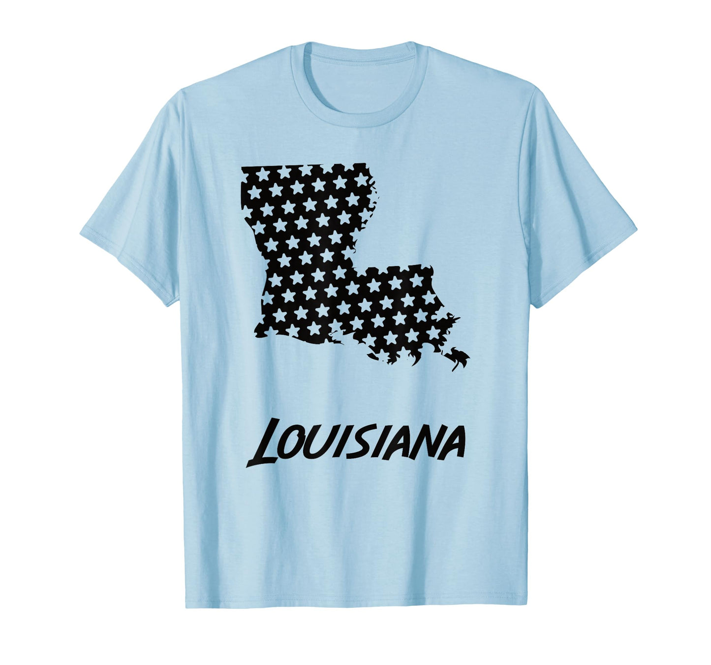 Louisiana USA State Outline Stars Vintage Retro Design T-Shirt