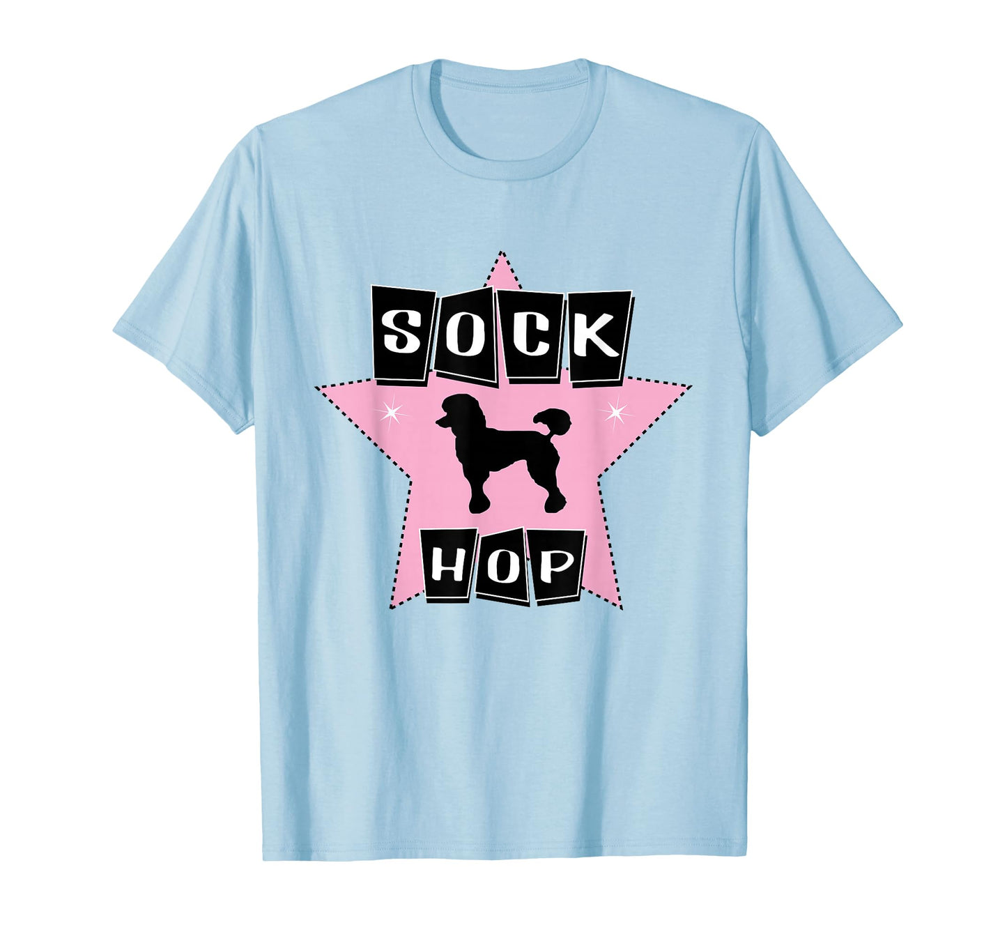 Poodle 1950s Sock Hop Dance Clothes Rock N Roll 50s Pink T-Shirt