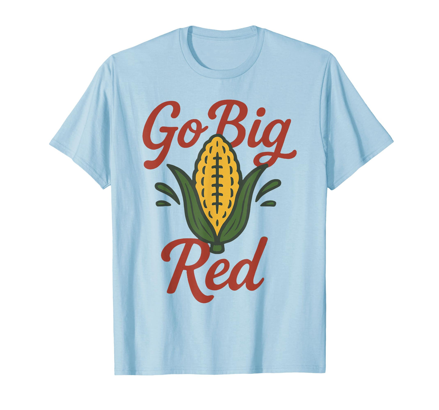 Corn Power Red Spirit Design for Football Fans T-Shirt