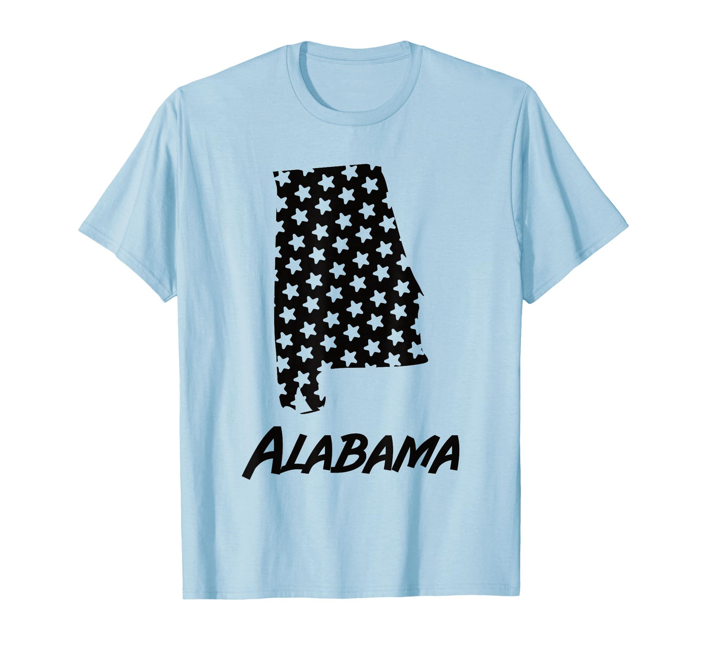 Alabama USA State Outline Stars Vintage Retro Design T-Shirt