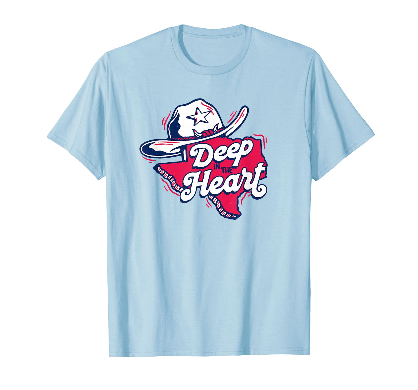 Deep in the Heart Vintage Texas Cartoon Proud Texan T-Shirt