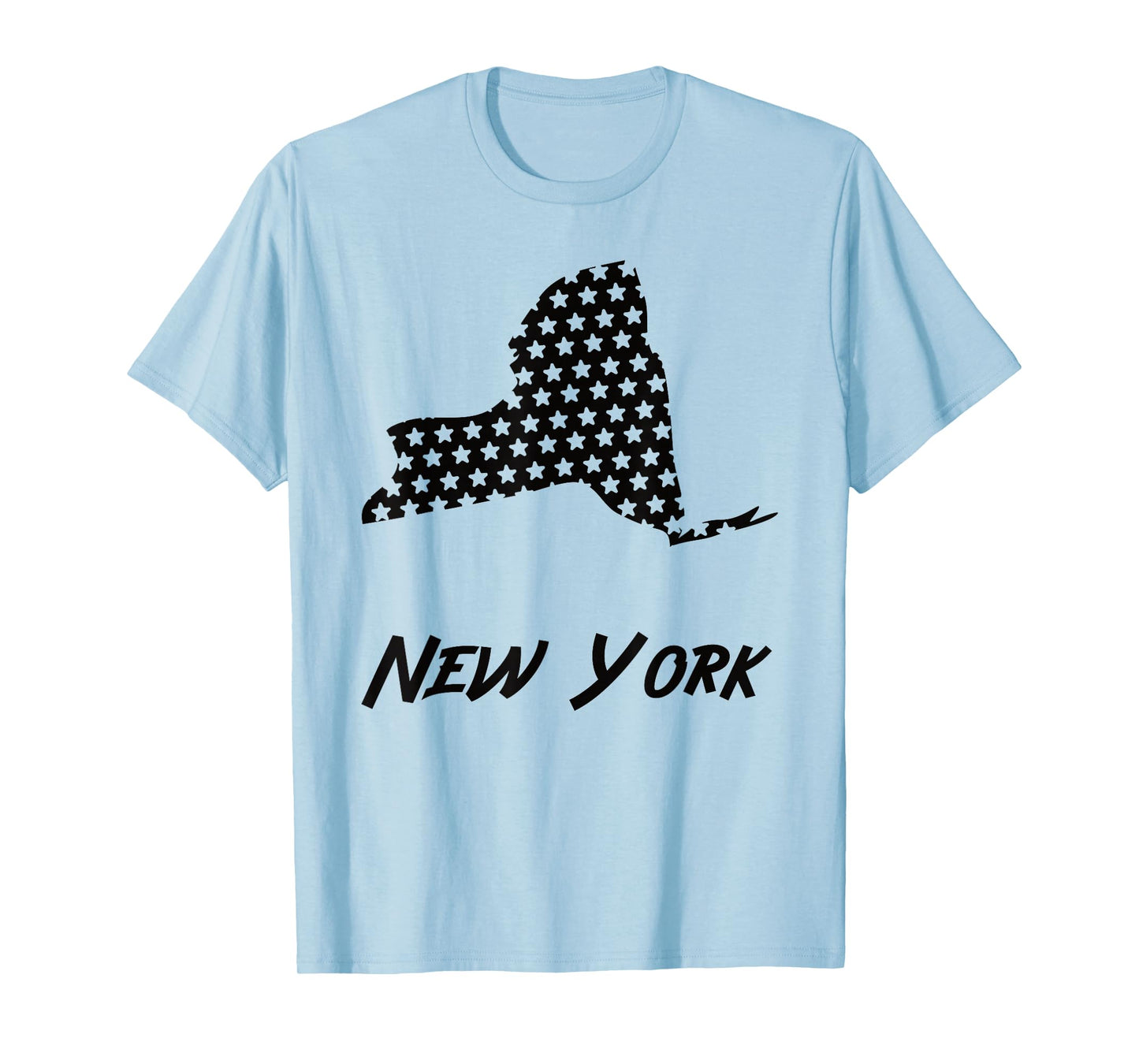 New York USA State Outline Stars Vintage Retro Design T-Shirt