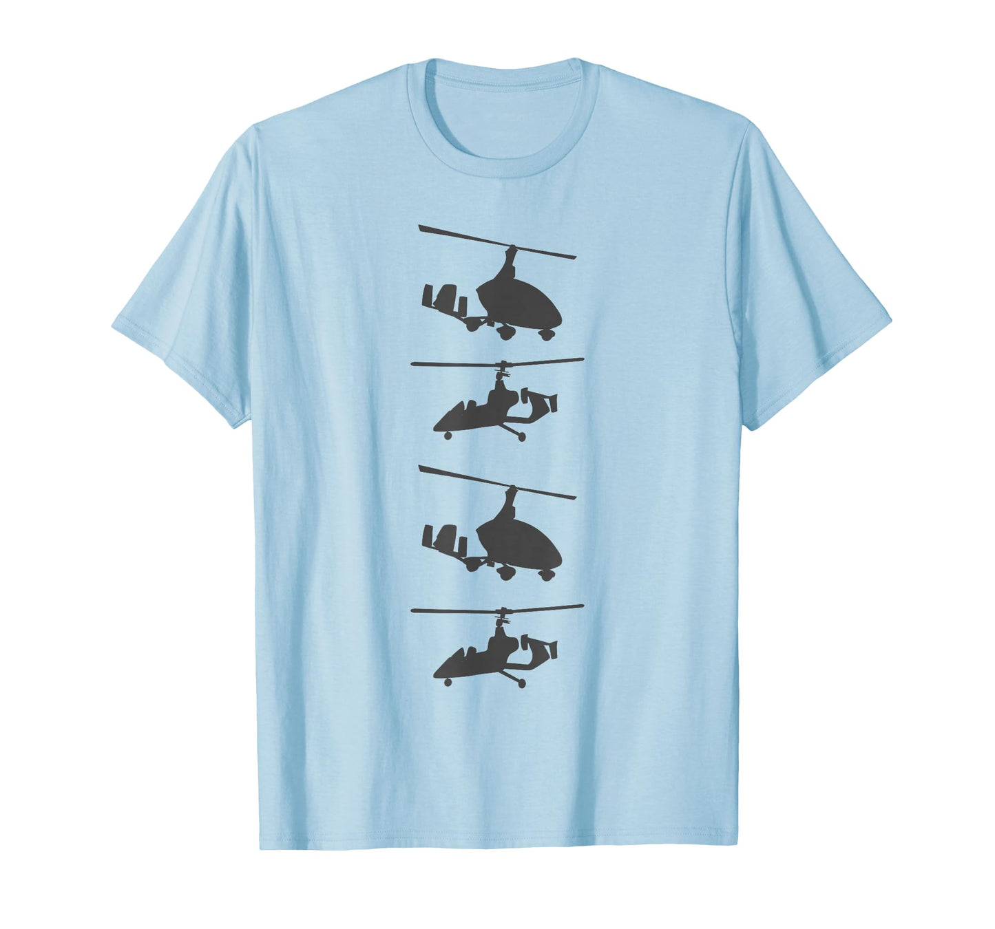Gyrocopter Model Silhouette Gyroplane For Autogyro Pilots T-Shirt