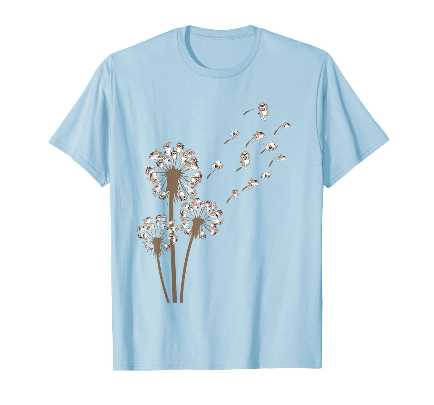 Beagle Flower Fly Dandelion Funny Dog Lover Dog Dad T-Shirt