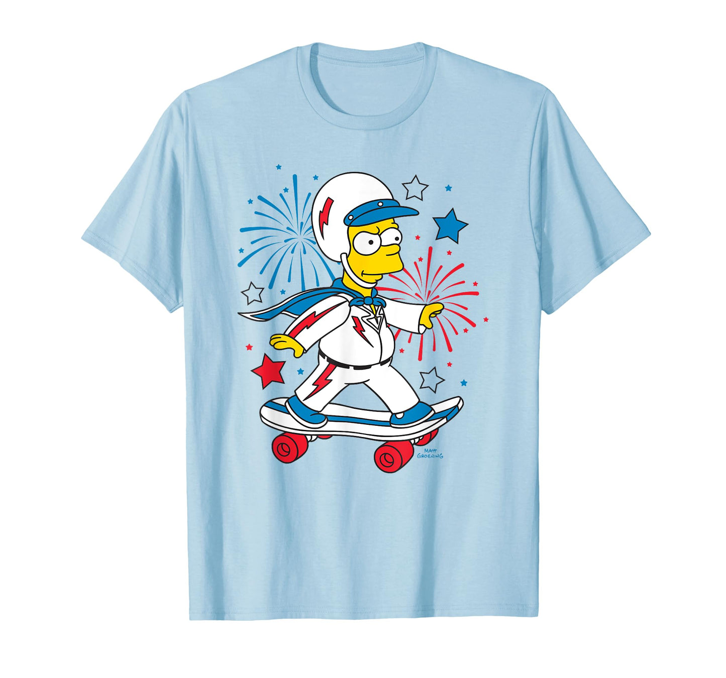The Simpsons 4th Of July Bart American Stunt performer Logo T-Shirt