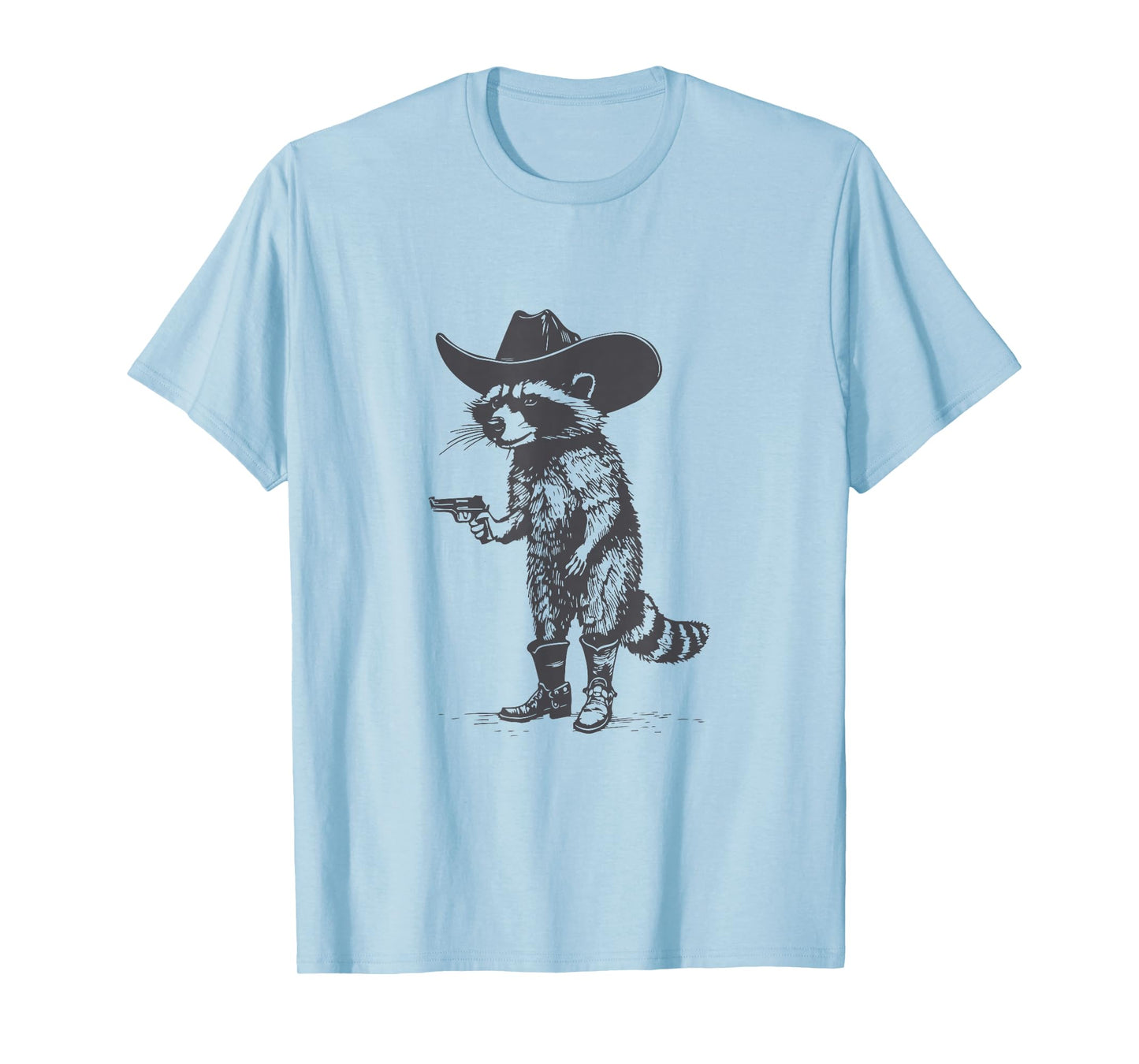 Vintage Raccoon Cowboy Cowgirl Trash Panda Western Country T-Shirt