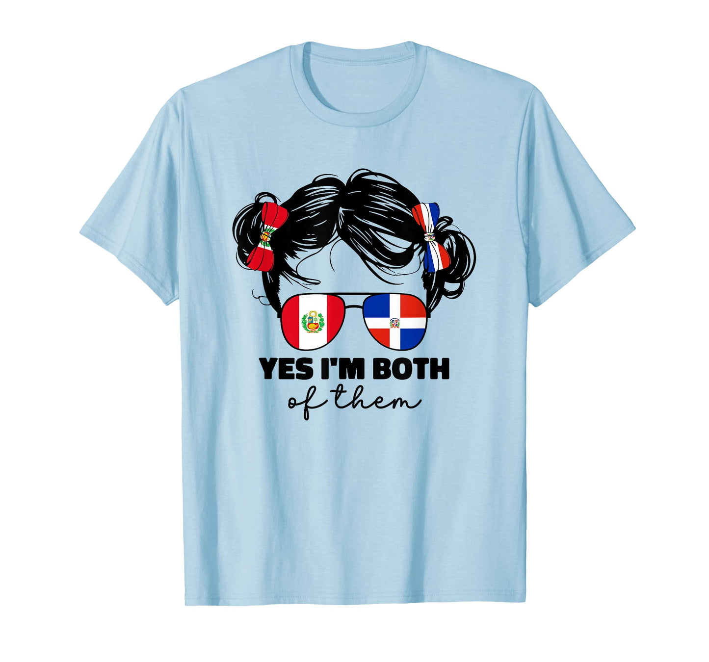 Half Dominican And Half Peruvian Peru Flag Kids Girl Mix T-Shirt