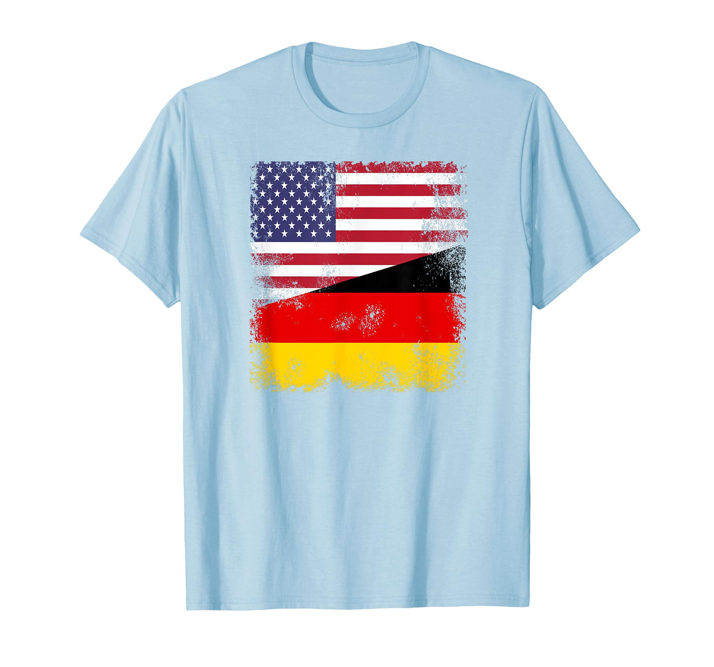 Half German Flag T-Shirt | Vintage Germany USA Gift T-Shirt
