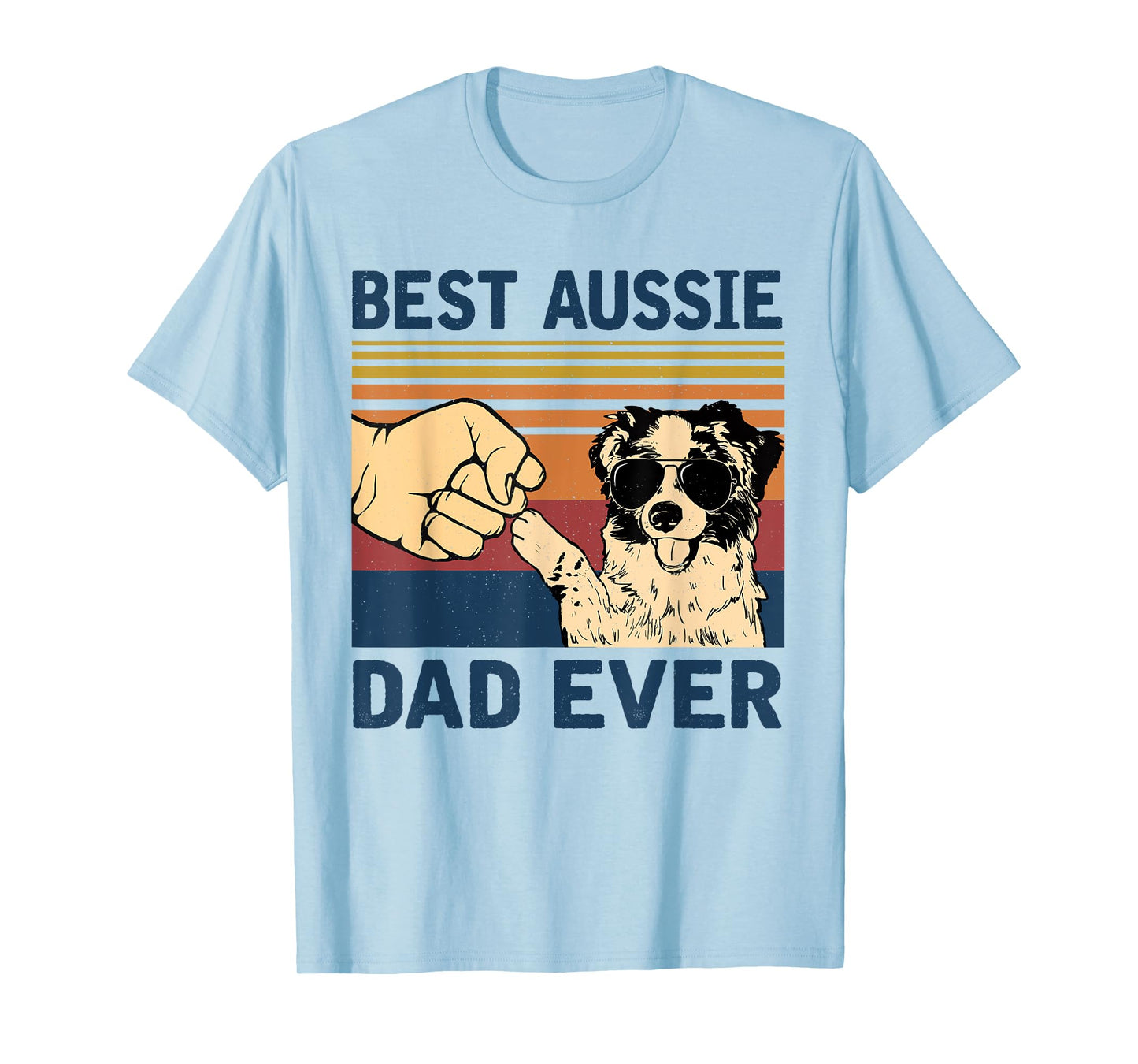 Best Aussie Dad Ever Vintage Aussie Dog Men T-Shirt