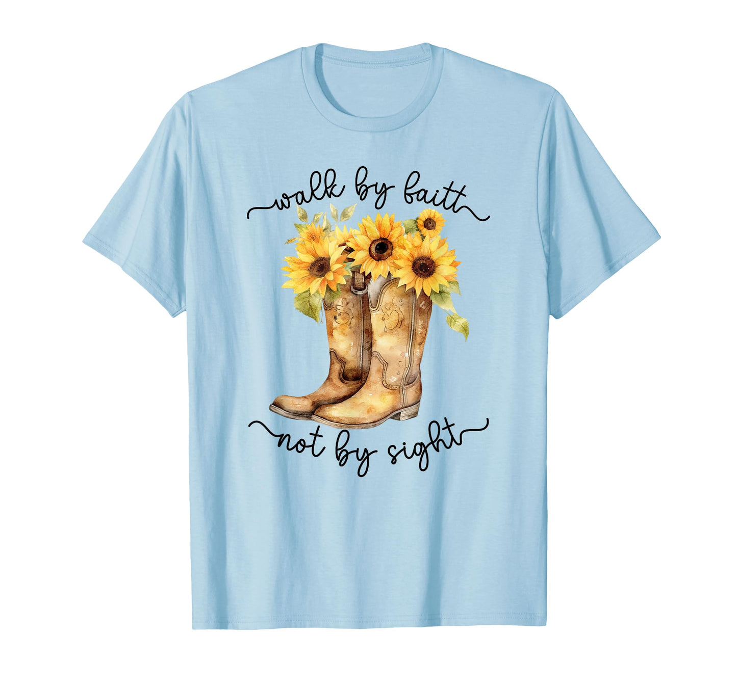 Christian Cowgirl Western Cowboy Sunflower Boots For Women T-Shirt