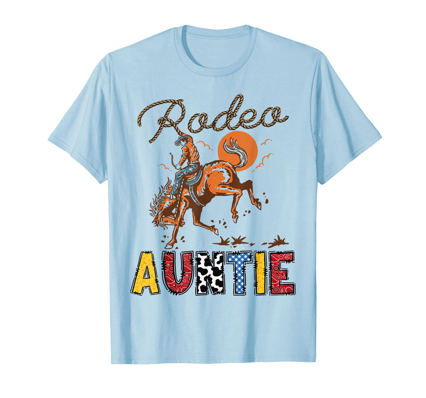 Rodeo Auntie Cowboy Cowgirl Birthday Matching Family T-Shirt