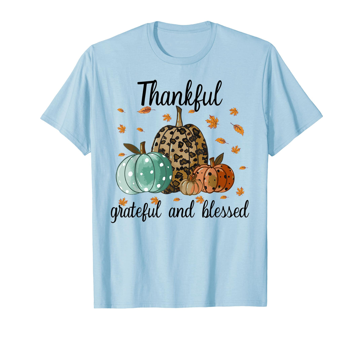 Thankful Grateful Blessed Shirt for Women Funny Christmas T-Shirt