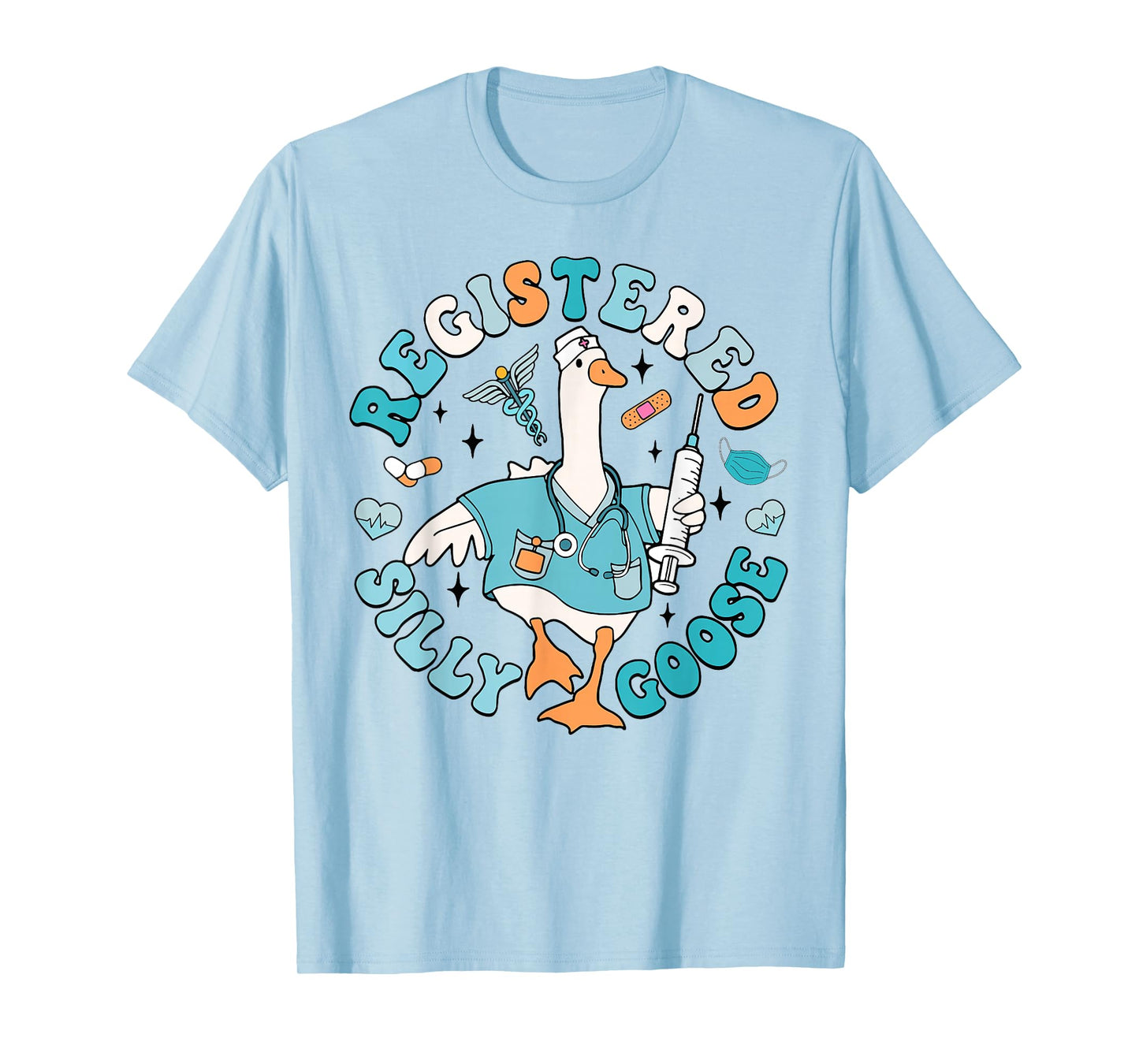 Groovy Registered Silly Goose Nurse Practitioner RN Nursing T-Shirt