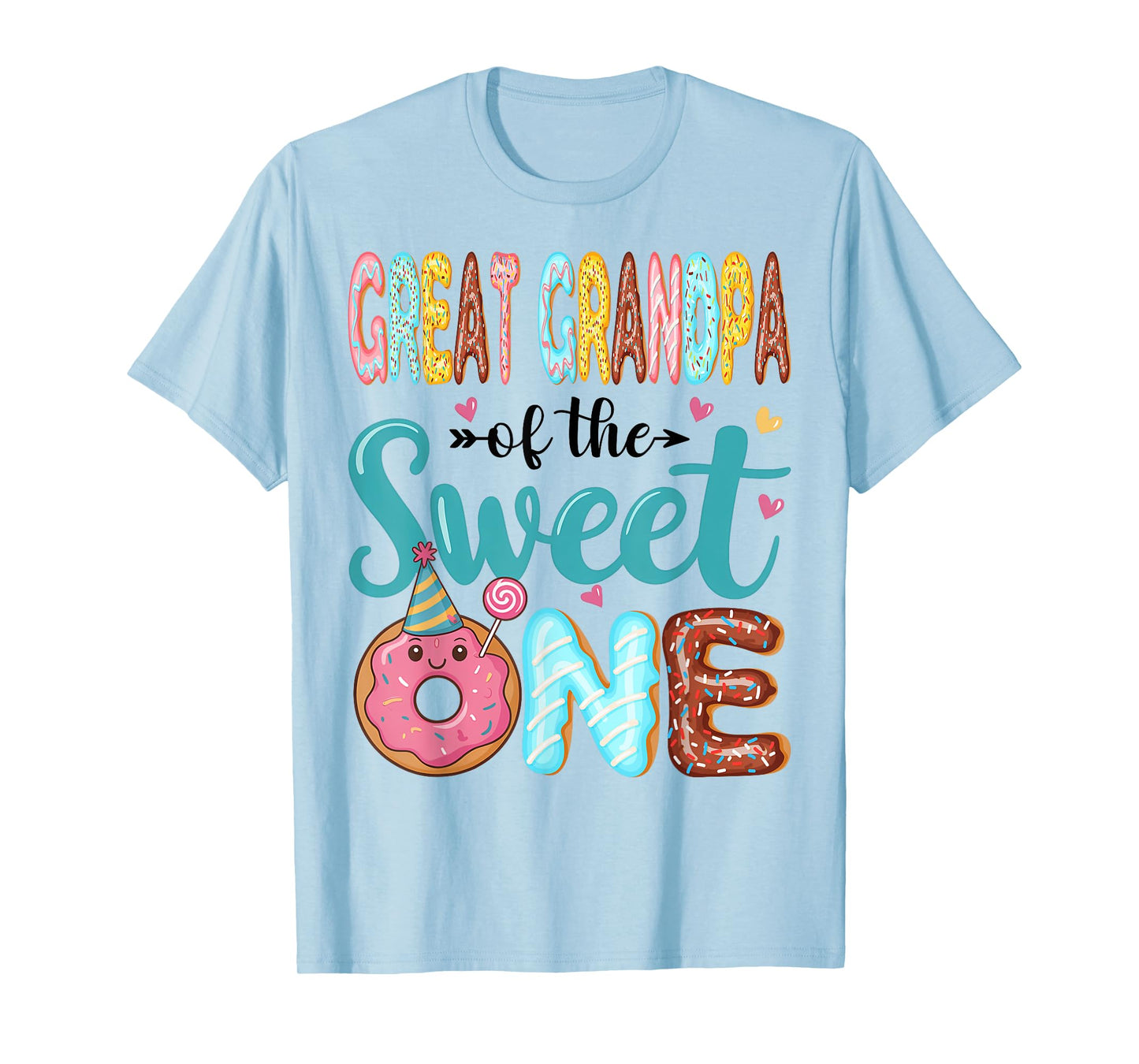 Great Grandpa Of The Sweet One 1st Birthday Girl Donut Party T-Shirt