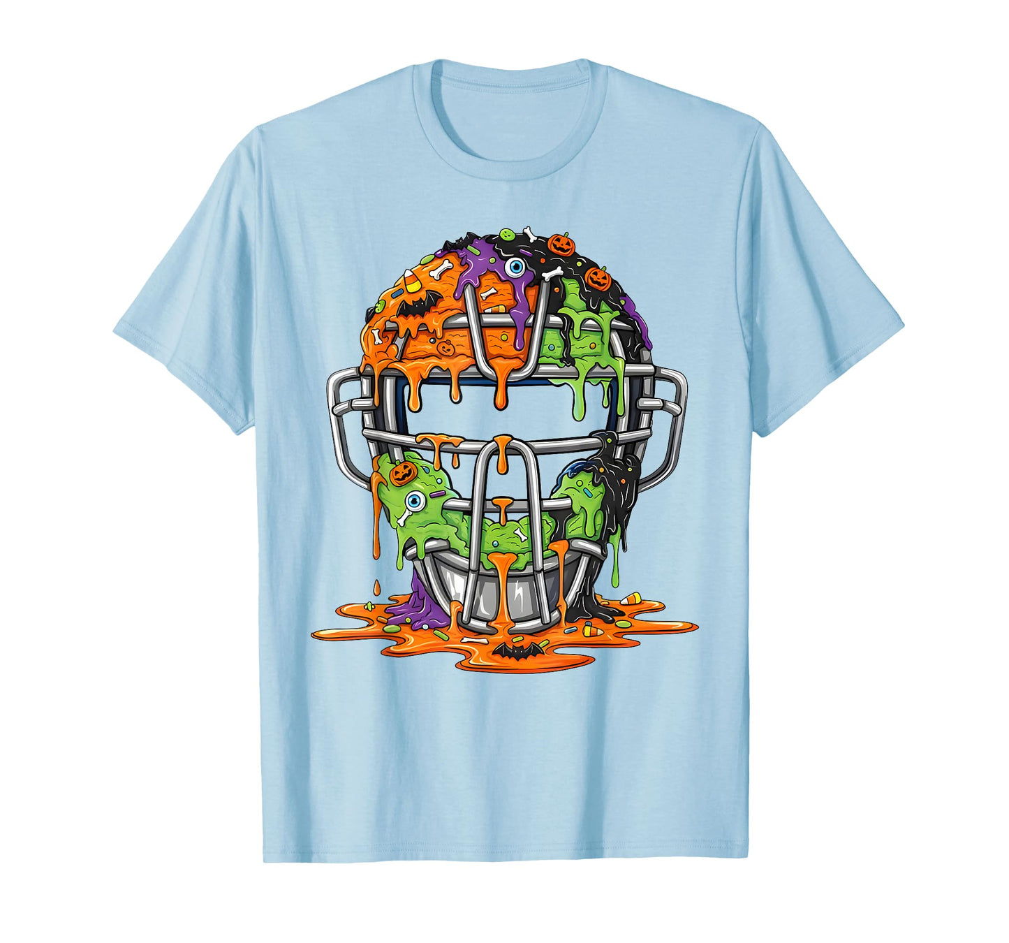 Baseball Helmet Ice Cream Drip Halloween Men Boys Youth T-Shirt