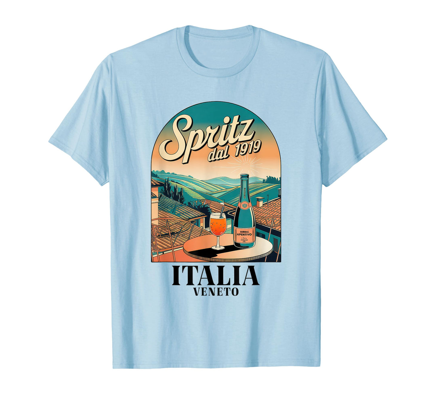 Spritz Veneto Tshirt Italia Vintage Orange Wine Cocktail T-Shirt