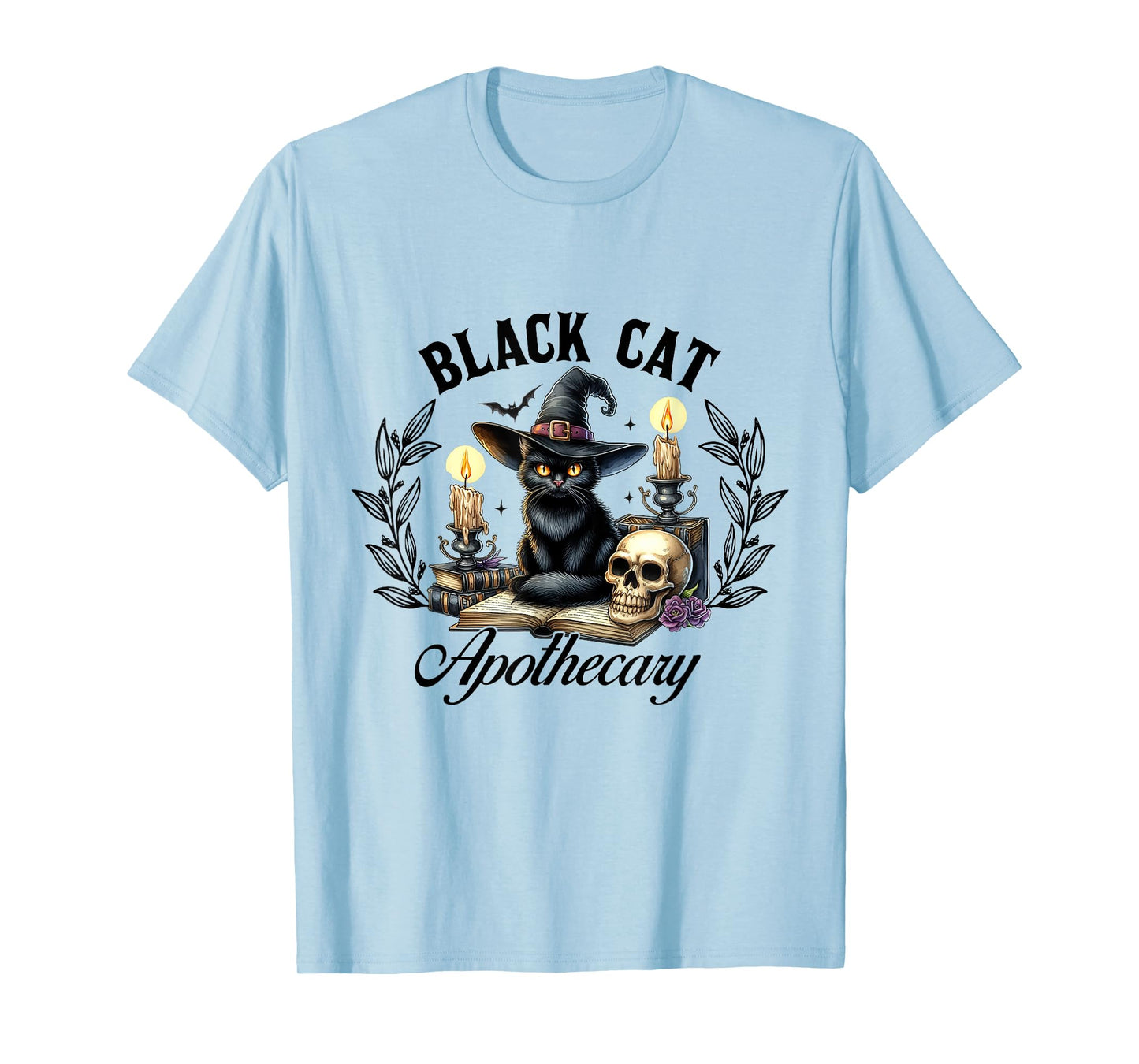 Black Cat Apothecary Funny Halloween Witchy Women Pet Love T-Shirt