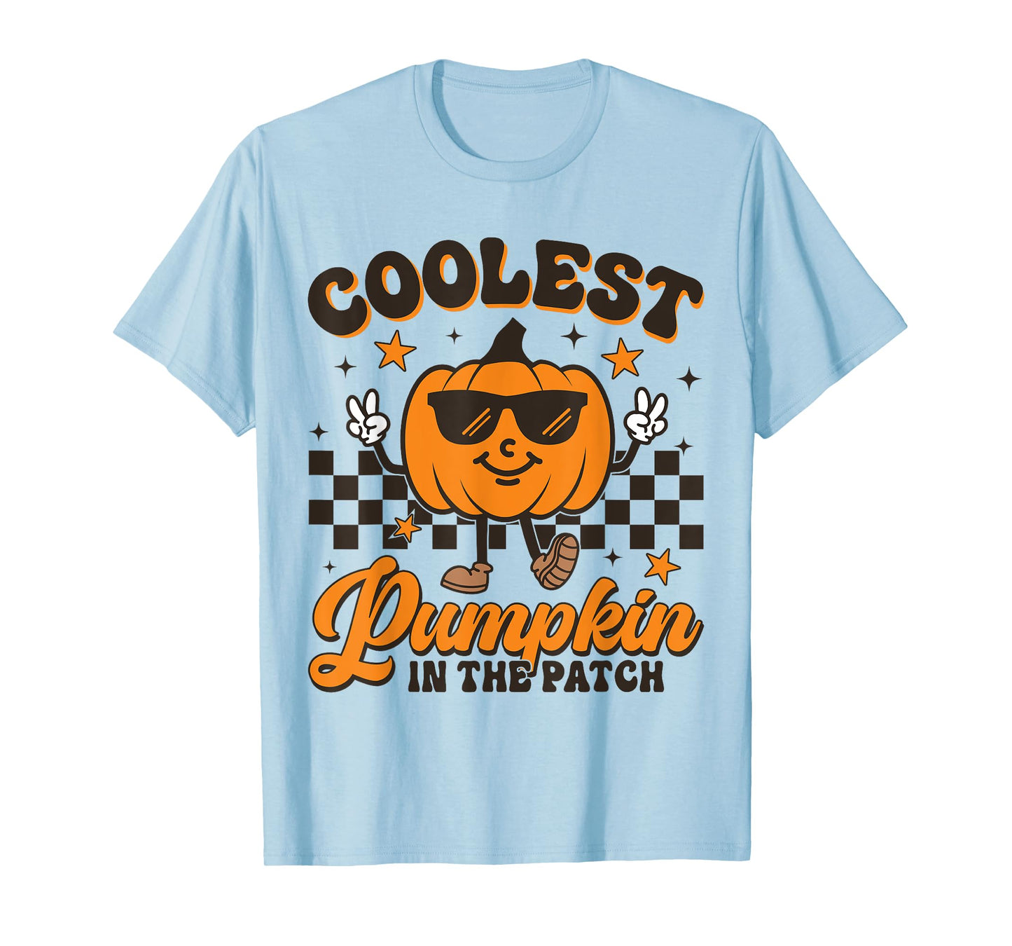 Groovy Coolest Pumpkin In The Patch Halloween For Girls Kids T-Shirt