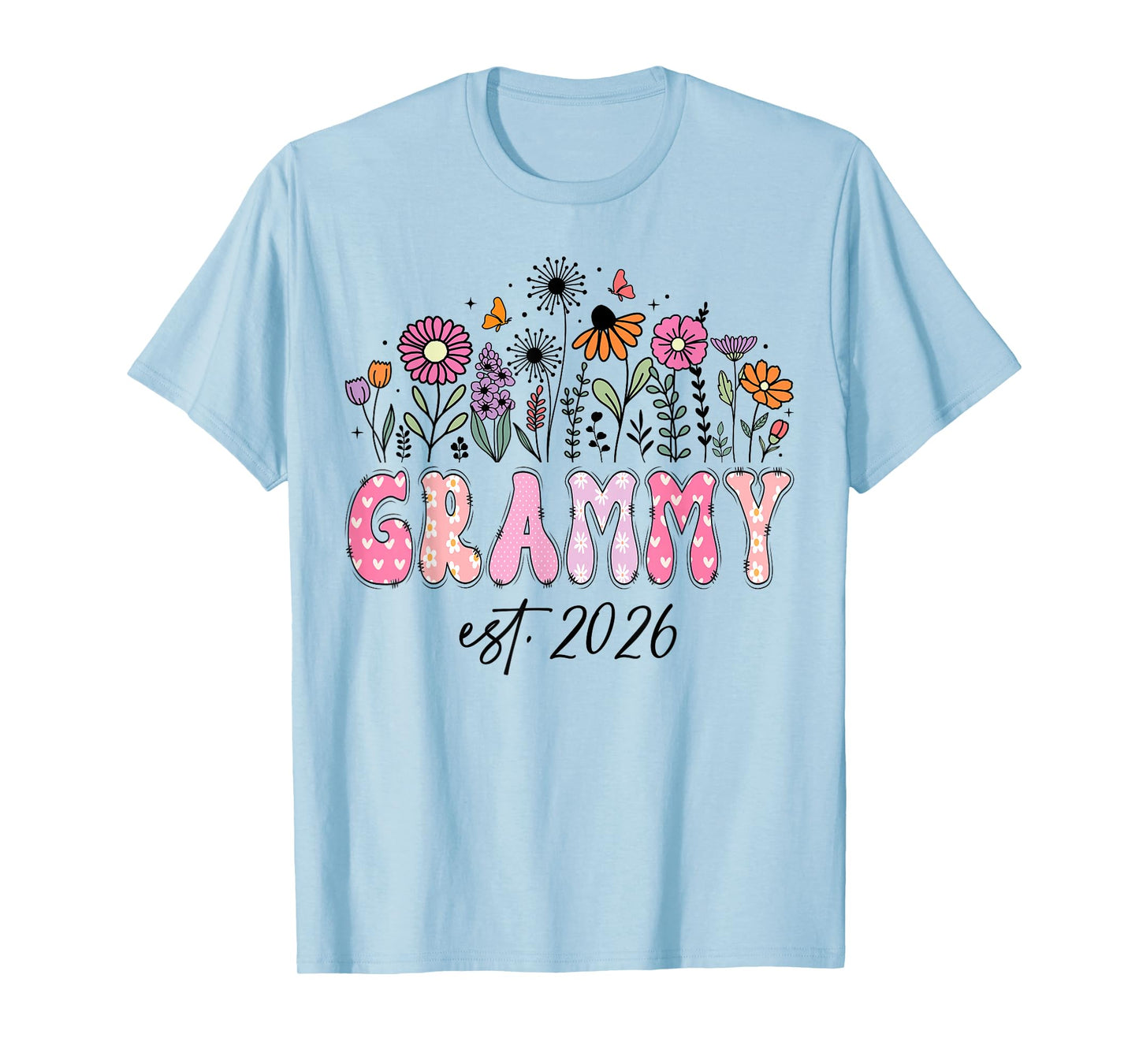 Grammy Est. 2026 Pink Wildflower Promoted to Grammy T-Shirt