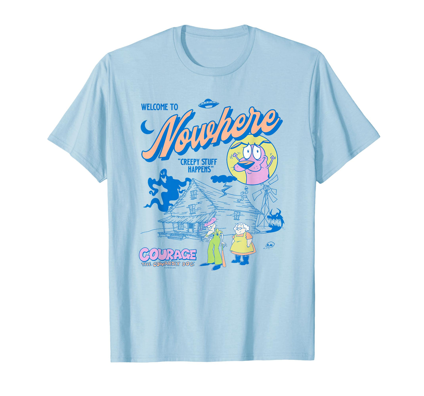 Courage The Cowardly Dog Welcome to Nowhere Cartoon T-Shirt