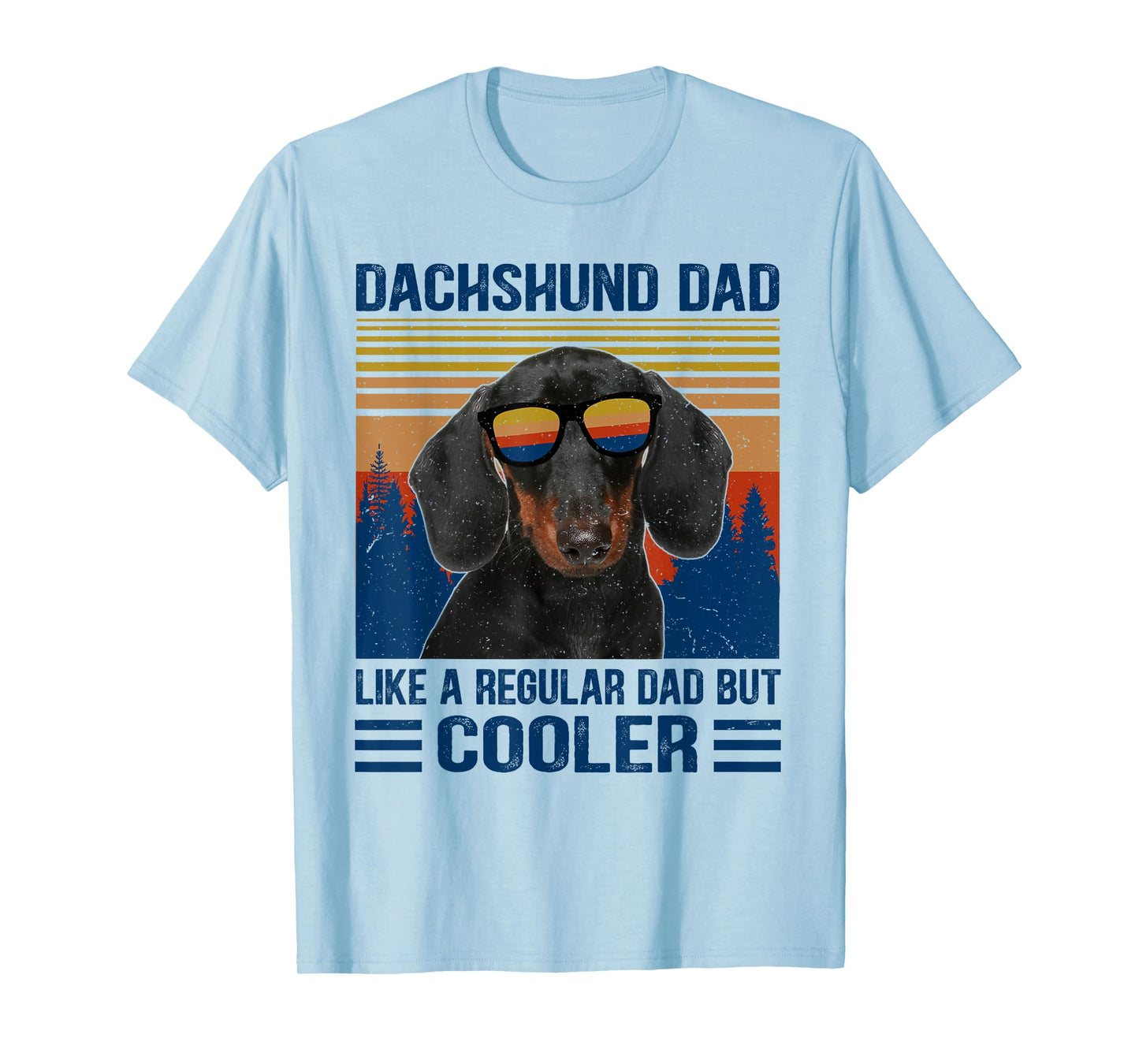 Vintage Dachshund Dad Like A Regular Dad But Cooler Funny T-Shirt
