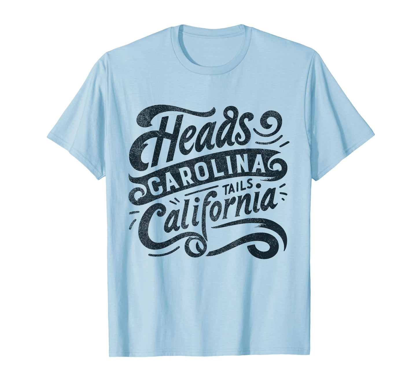 Heads Carolina Tail California Retro Vintage Country Music T-Shirt