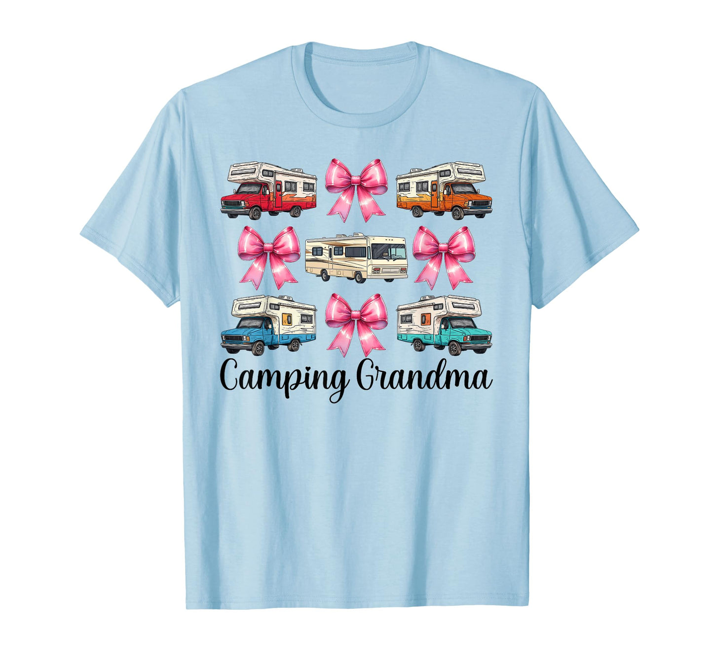 Camping Grandma RV Camping Camper Motorhome Nana Coquette T-Shirt