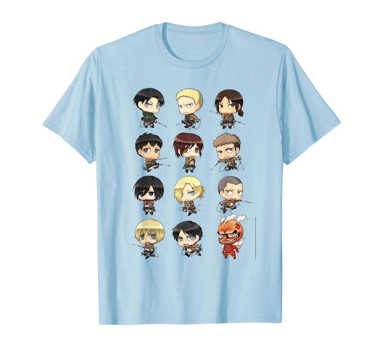 Attack on Titan Chibi All Characters Anime T-Shirt