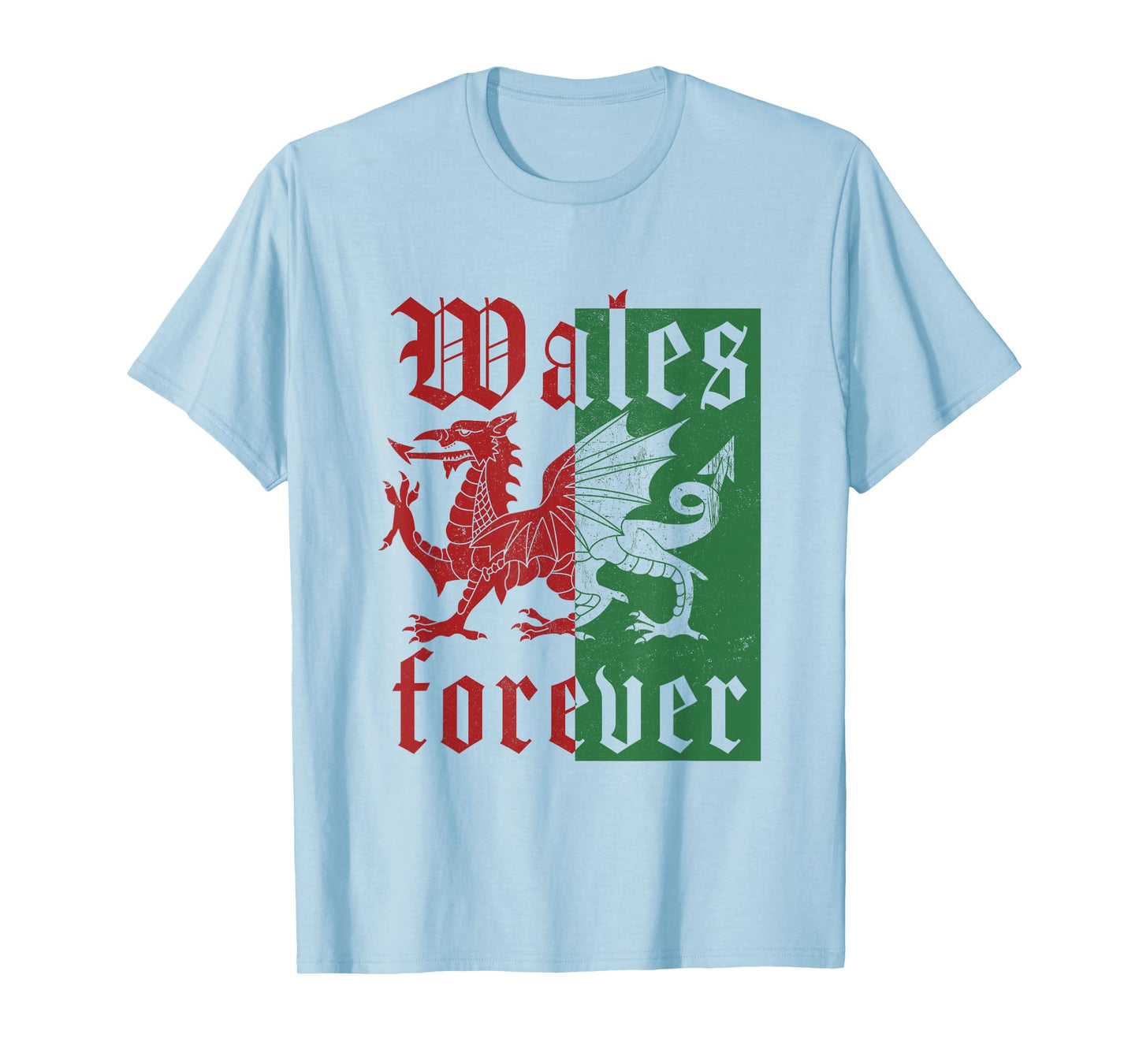 Wales Forever Cymru Am Byth Welsh Dragon Banner Welshman T-Shirt