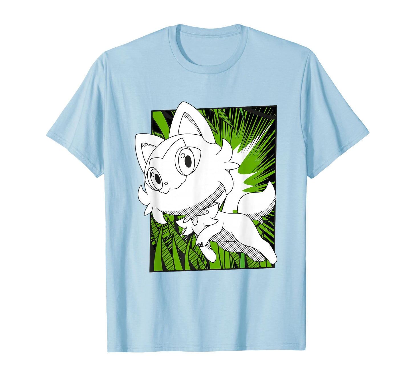 Pokémon Sprigatito In The Grass Manga Panel T-Shirt