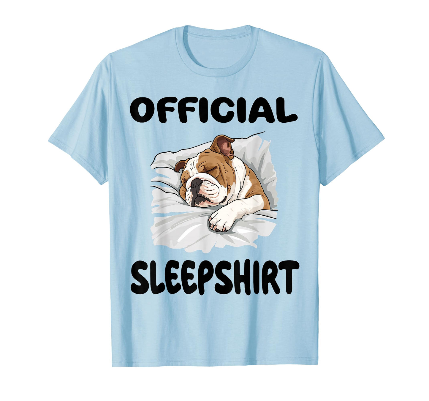 English Bulldog Dog Official Sleepshirt Pajamas Nightgown T-Shirt for Men Women Girls Kids