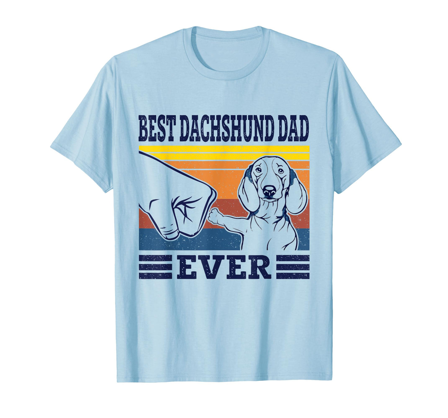 Mens Best Dachshund Dad Ever Dog Vintage Animal Lovers Gifts T-Shirt