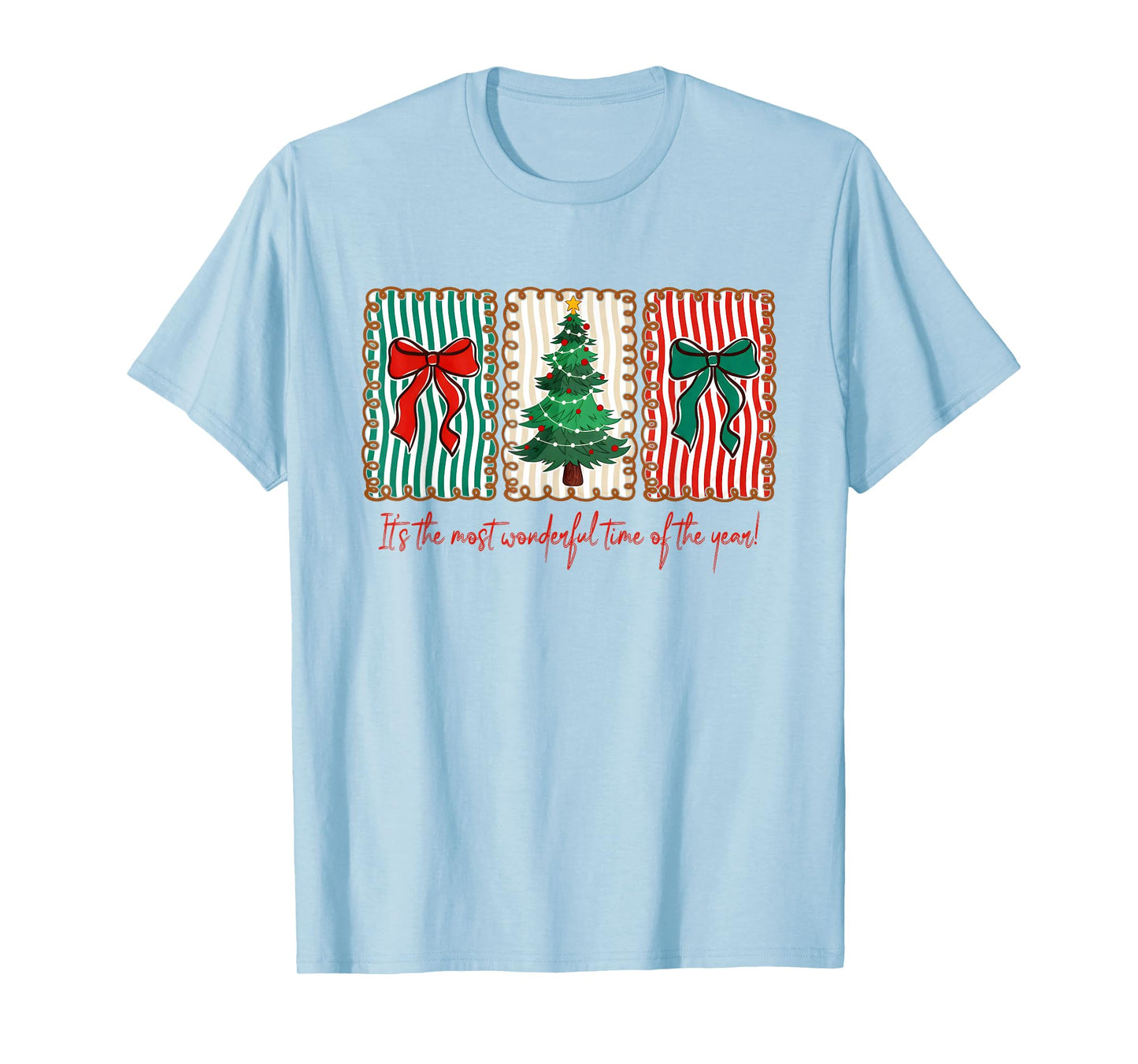It's The Most Wonderful Time of The Year Xmas Tree Coquette T-Shirt