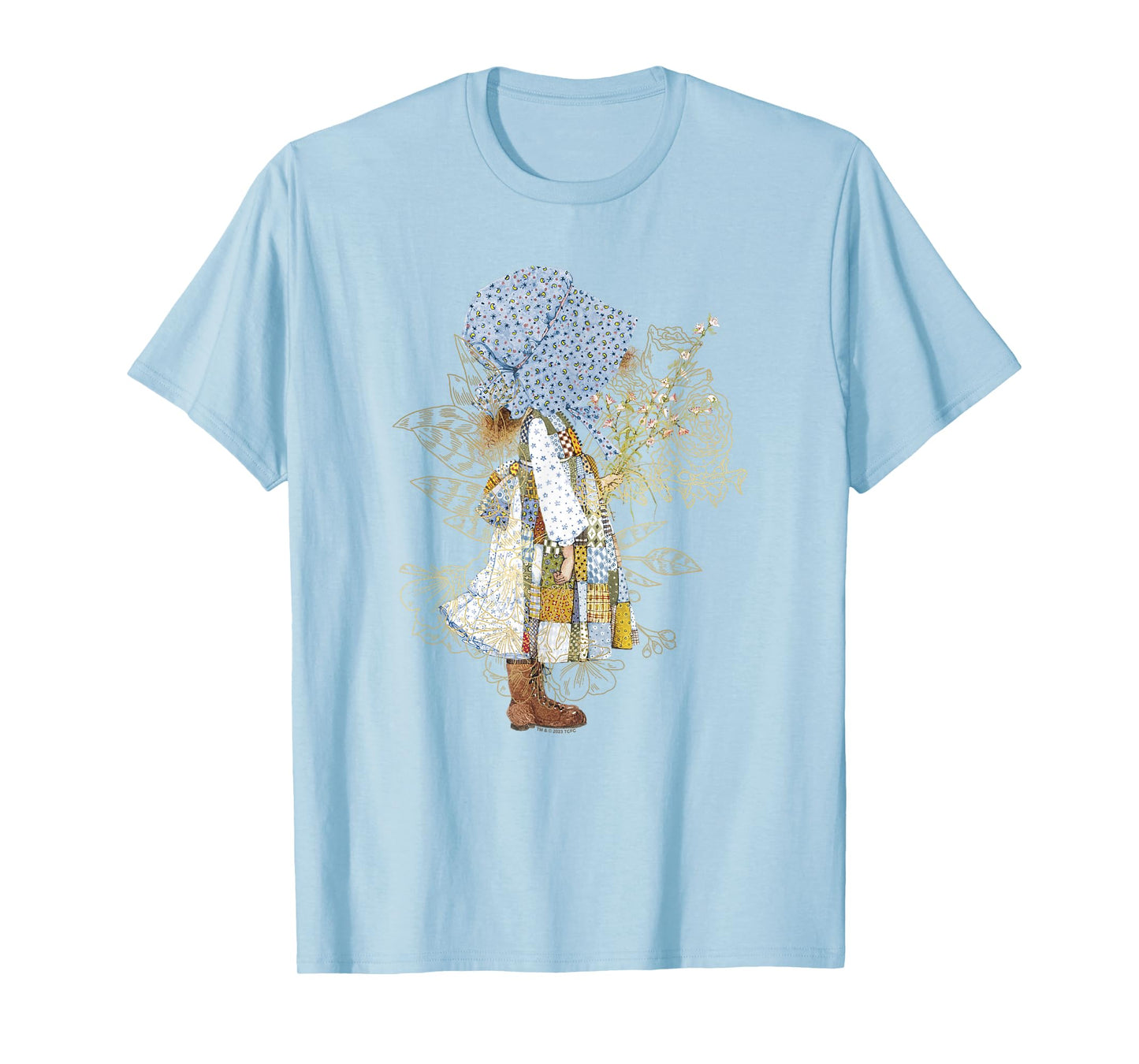 Holly Hobbie County Girl Holding Flowers Sweet Vintage T-Shirt