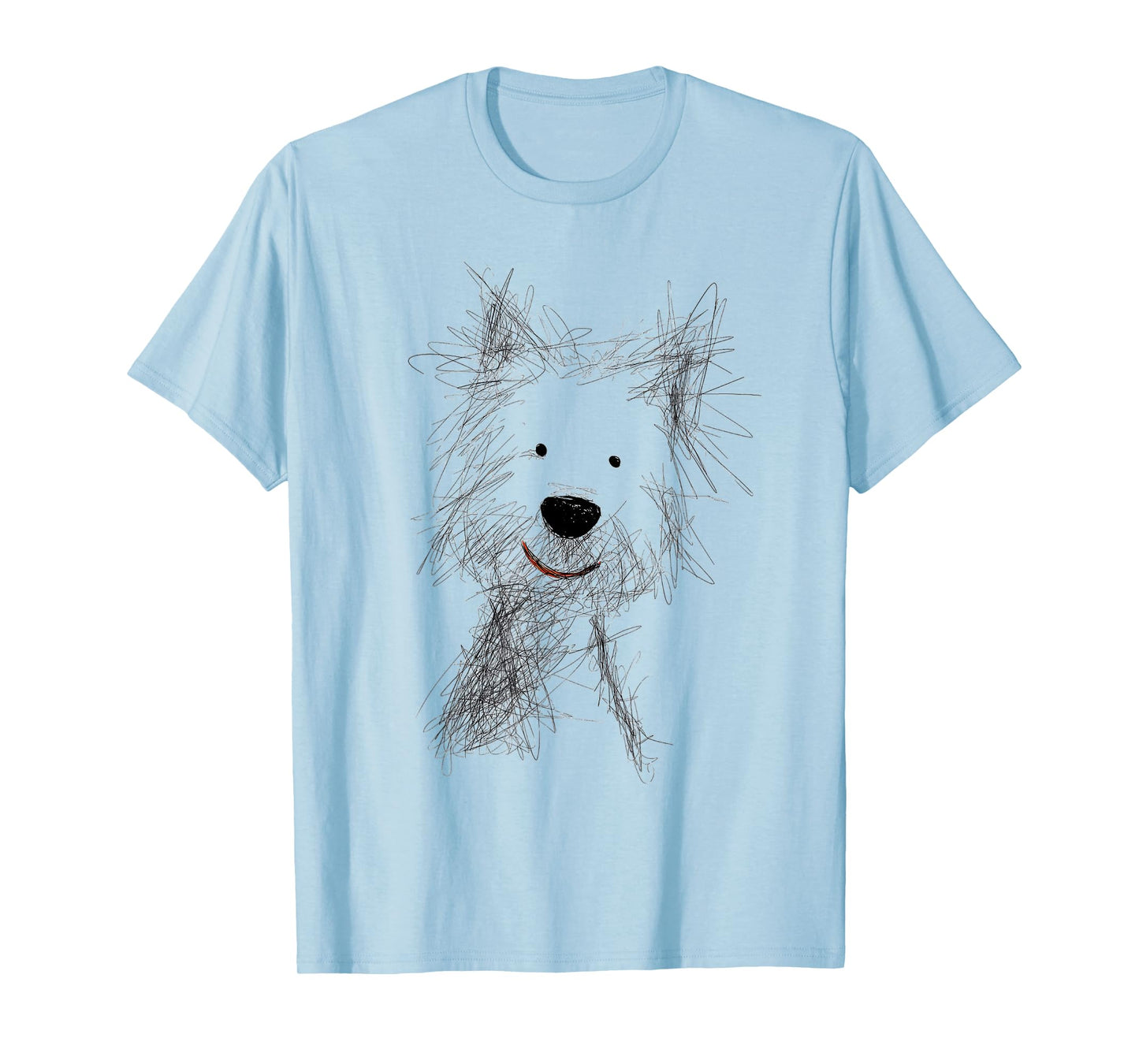 West Highland White Terrier Sketch Art - Cute Westie Dog T-Shirt