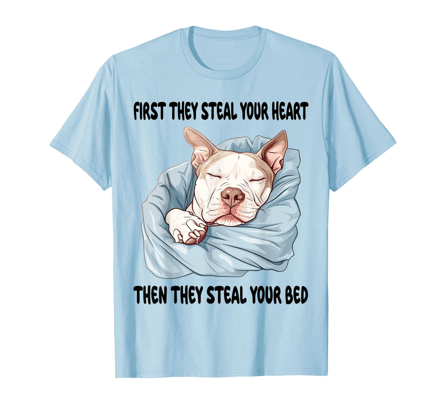 Pitbull Sleeping Pajamas Nightgown T-Shirt
